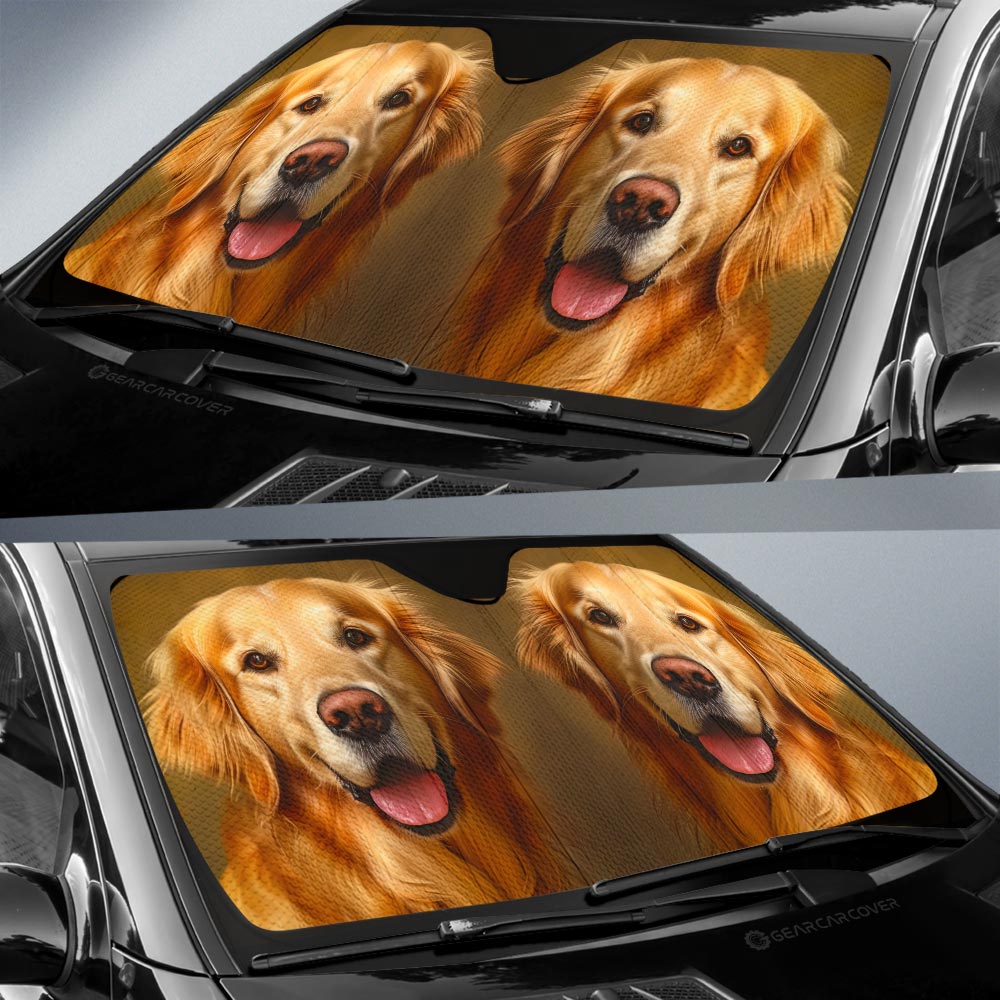 Golden Retriever Car Sunshade Custom Car Accessories - Gearcarcover - 2