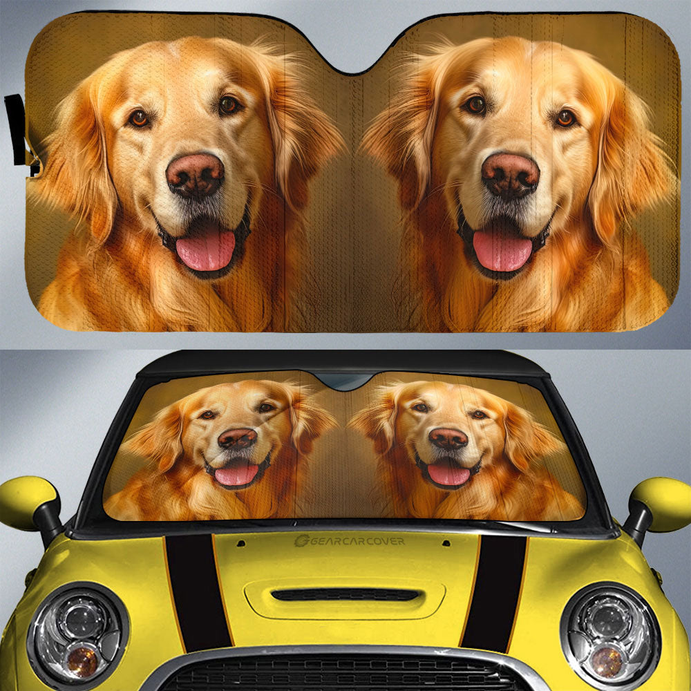 Golden Retriever Car Sunshade Custom Car Accessories - Gearcarcover - 1