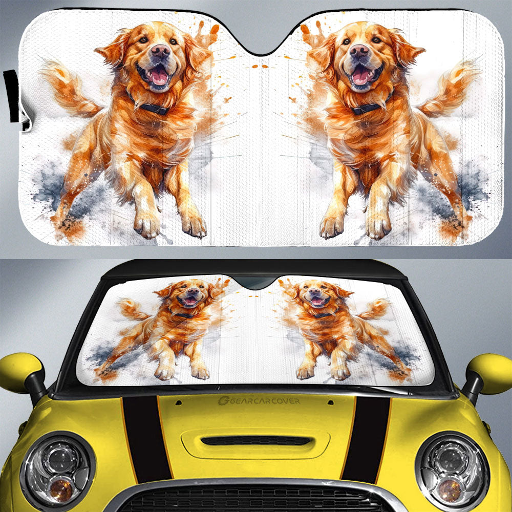 Golden Retriever Car Sunshade Custom Car Accessories - Gearcarcover - 1