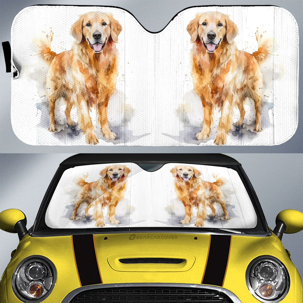 Golden Retriever Car Sunshade Custom Car Accessories - Gearcarcover - 1