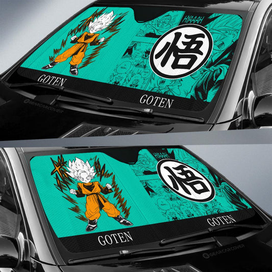 Goten Car Sunshade Custom Manga Color Style - Gearcarcover - 2
