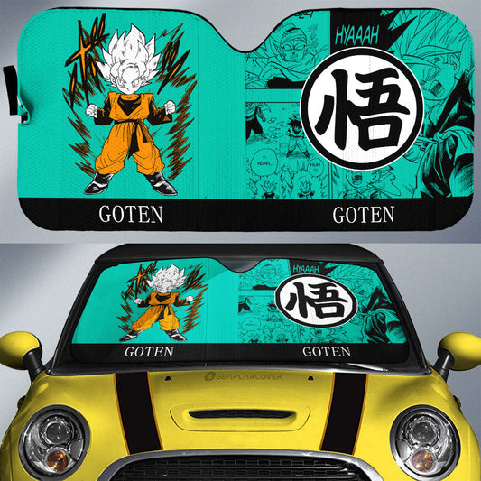 Goten Car Sunshade Custom Manga Color Style - Gearcarcover - 1