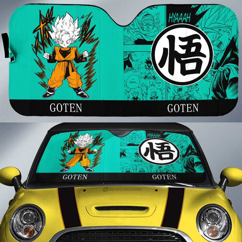 Goten Car Sunshade Custom Manga Color Style - Gearcarcover - 1