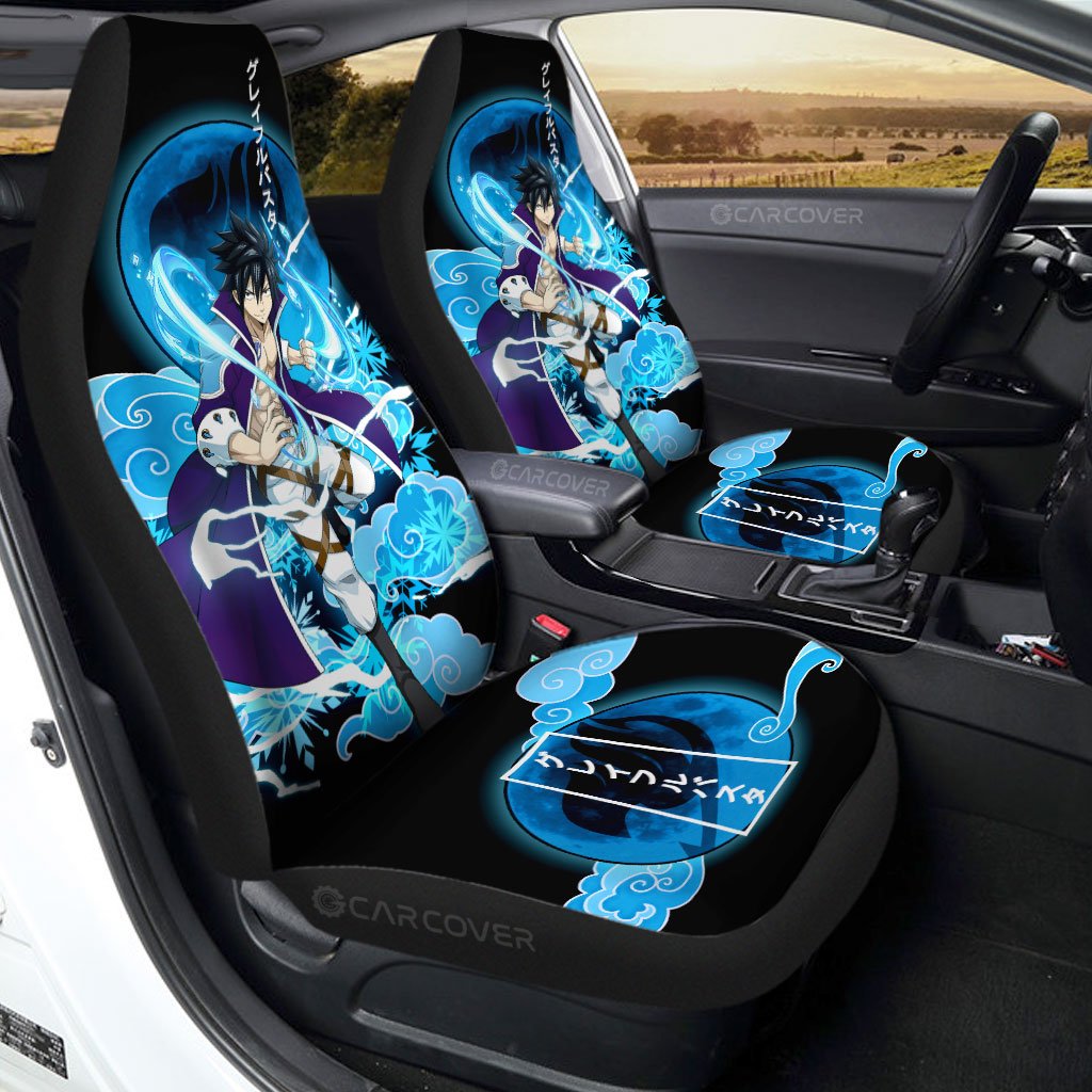 Gray Car Seat Covers Custom Anime Fairy Tail Car Accessories - Gearcarcover - 1