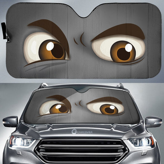 Gray Challenging Car Eyes Sun Shade Custom Funny Car Accessories - Gearcarcover - 1