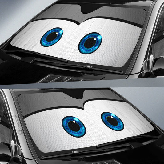 Gray Cute Car Eyes Sun Shade Custom Funny Car Accessories - Gearcarcover - 2