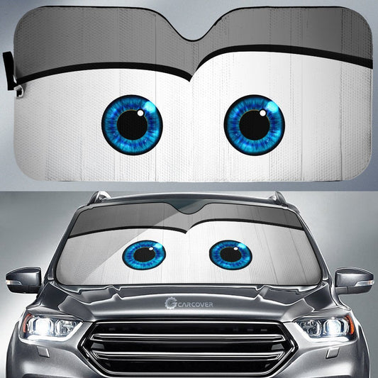 Gray Cute Car Eyes Sun Shade Custom Funny Car Accessories - Gearcarcover - 1