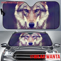 Gray Wolf Car Sunshade Custom Cool Car Interior Accessories - Gearcarcover - 2