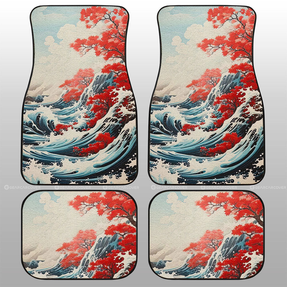 Great Wave Kanagawa Car Floor Mats Custom Car Accessories - Gearcarcover - 1