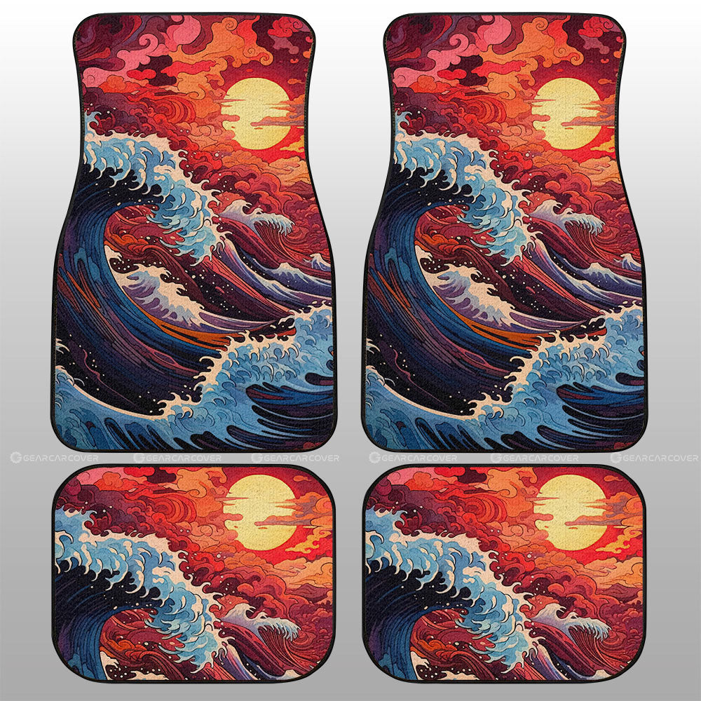 Great Wave Kanagawa Car Floor Mats Custom Car Accessories - Gearcarcover - 1