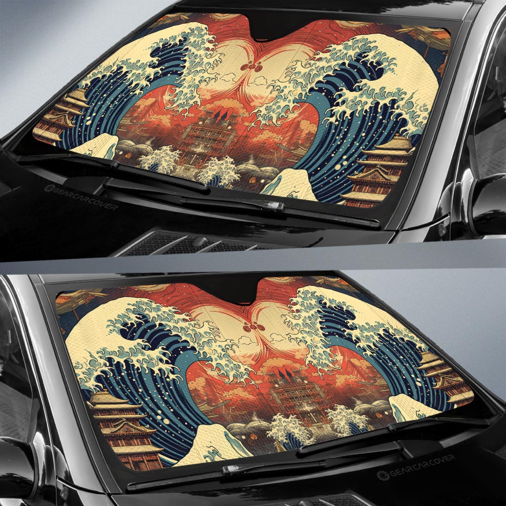 Great Wave Kanagawa Car Sunshade Custom Car Accessories - Gearcarcover - 2