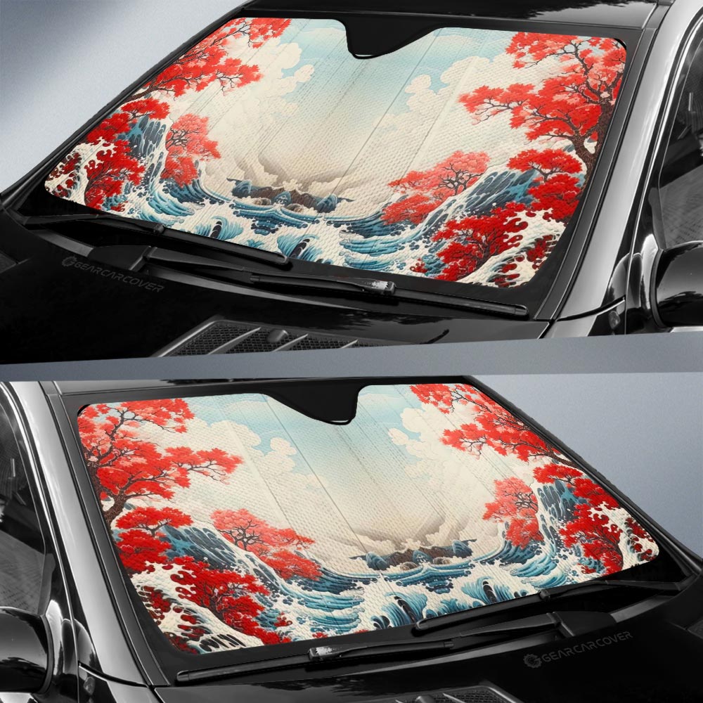 Great Wave Kanagawa Car Sunshade Custom Car Accessories - Gearcarcover - 2