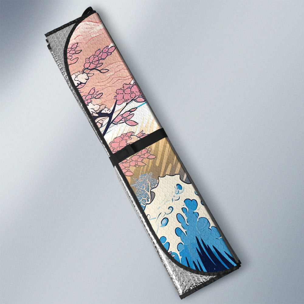 Great Wave Kanagawa Car Sunshade Custom Car Accessories - Gearcarcover - 3