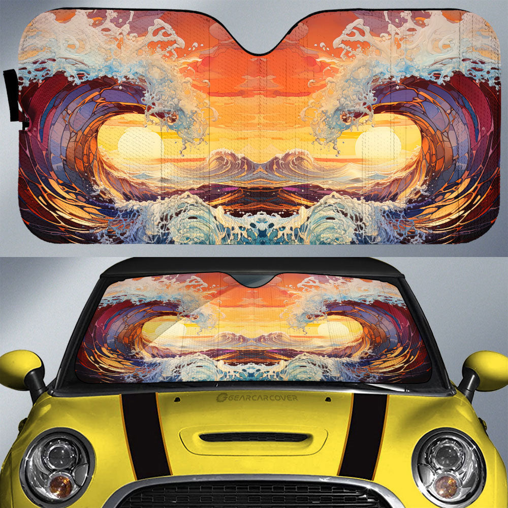 Great Wave Kanagawa Car Sunshade Custom Car Accessories - Gearcarcover - 1