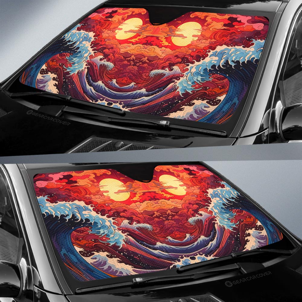 Great Wave Kanagawa Car Sunshade Custom Car Accessories - Gearcarcover - 2