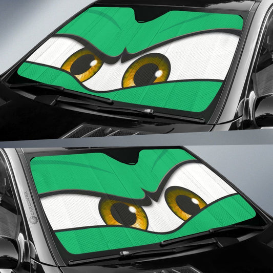 Green Angry Eyes Car Sunshade Custom Car Accessories - Gearcarcover - 2