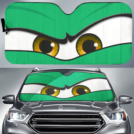 Green Angry Eyes Car Sunshade Custom Car Accessories - Gearcarcover - 1