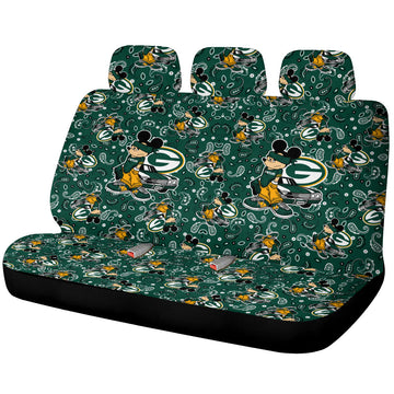 Green Bay Packers Car Back Seat Covers Cartoon Theme Collection - Gearcarcover - 1