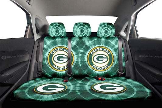 Green Bay Packers Car Back Seat Covers Custom Tie Dye Car Accessories - Gearcarcover - 2