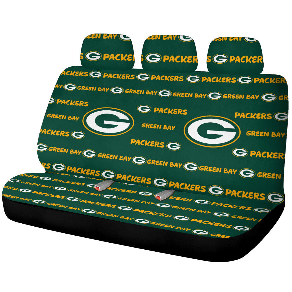 Green Bay Packers Car Back Seat Covers Sporty Team Collection - Gearcarcover - 1