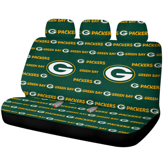 Green Bay Packers Car Back Seat Covers Sporty Team Collection - Gearcarcover - 1
