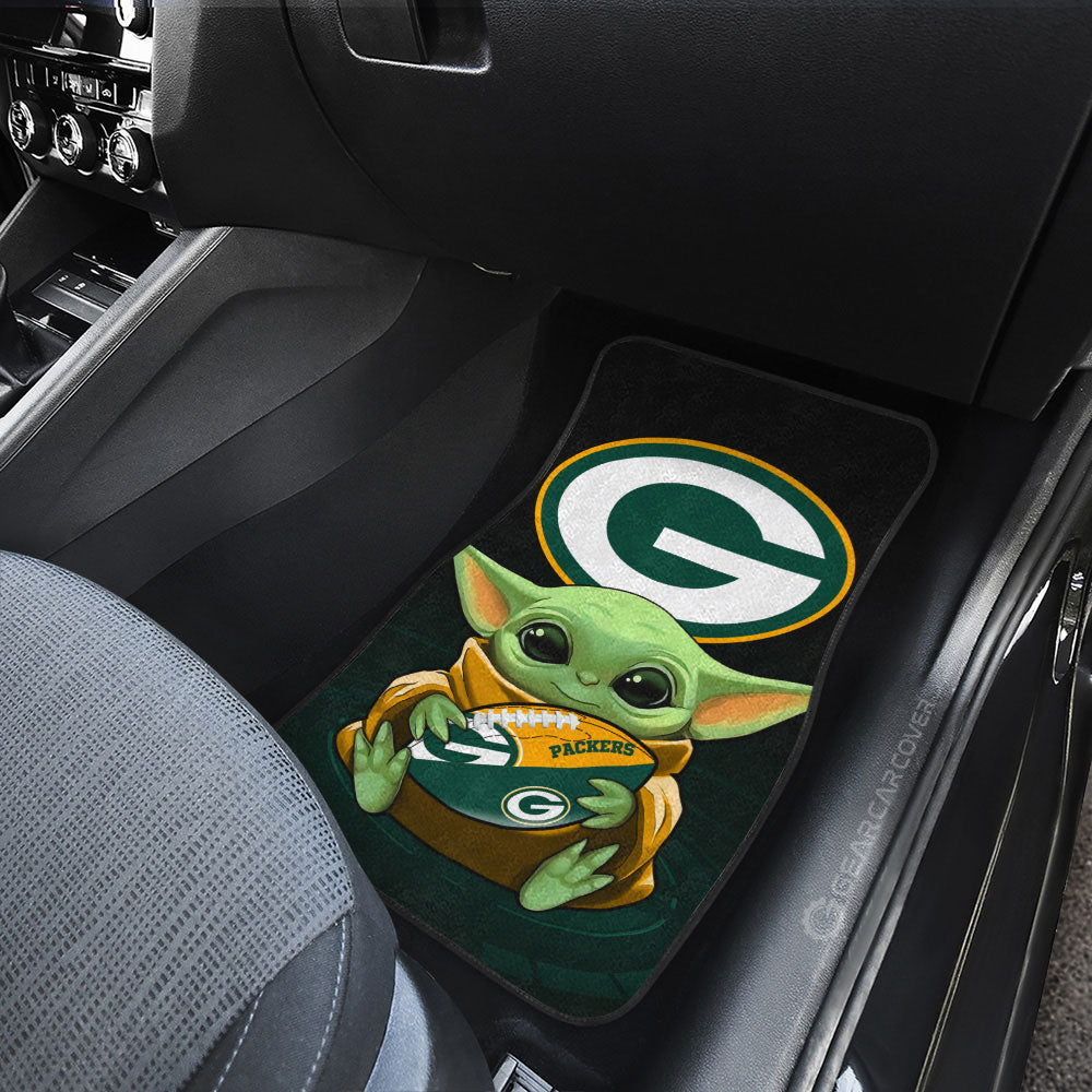 Green Bay Packers Car Floor Mats Baby Yoda Car Accessories For Fan - Gearcarcover - 3