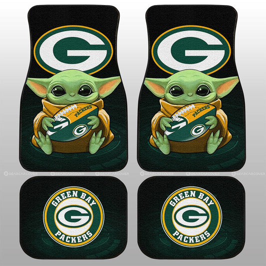 Green Bay Packers Car Floor Mats Baby Yoda Car Accessories For Fan - Gearcarcover - 1