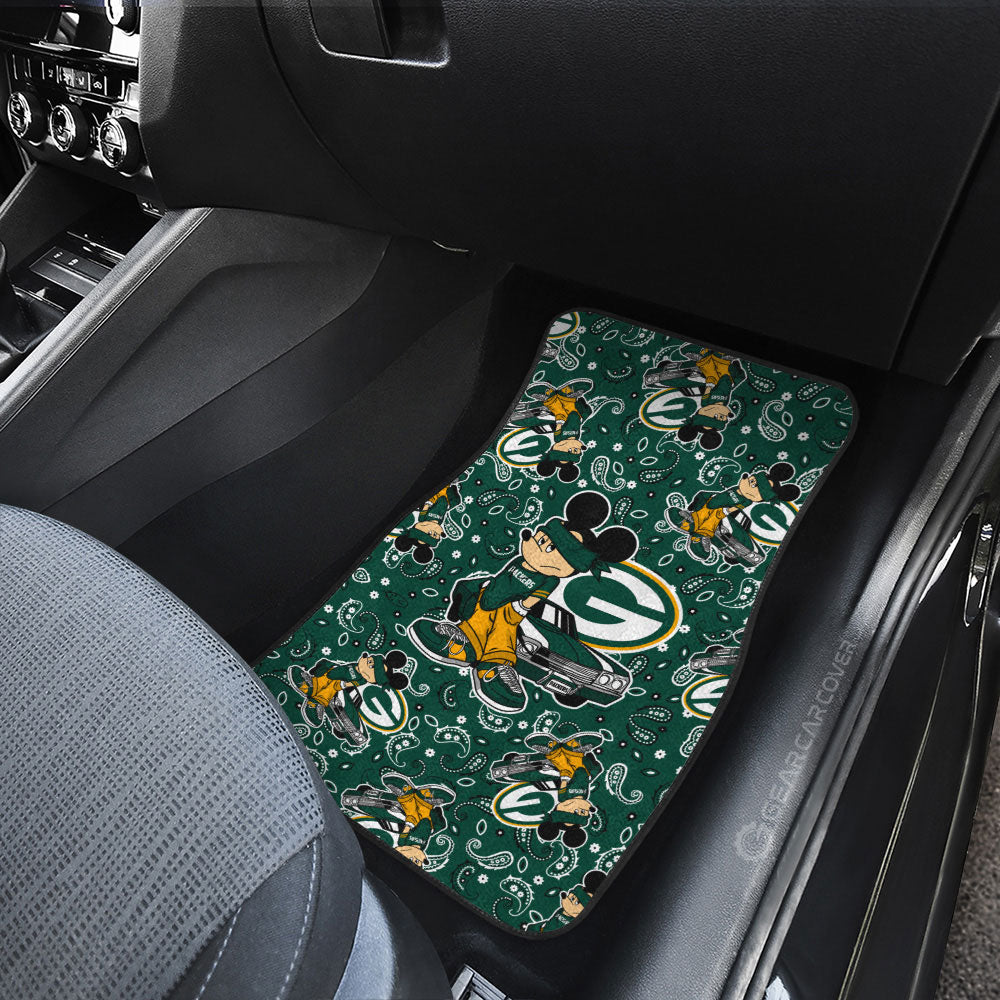 Green Bay Packers Car Floor Mats Cartoon Theme Collection - Gearcarcover - 3
