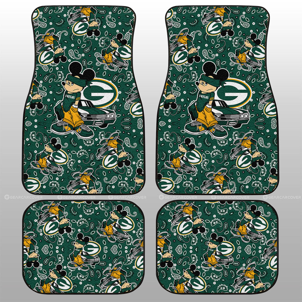 Green Bay Packers Car Floor Mats Cartoon Theme Collection - Gearcarcover - 1