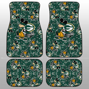 Green Bay Packers Car Floor Mats Cartoon Theme Collection - Gearcarcover - 1