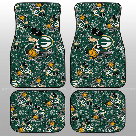 Green Bay Packers Car Floor Mats Cartoon Theme Collection - Gearcarcover - 1