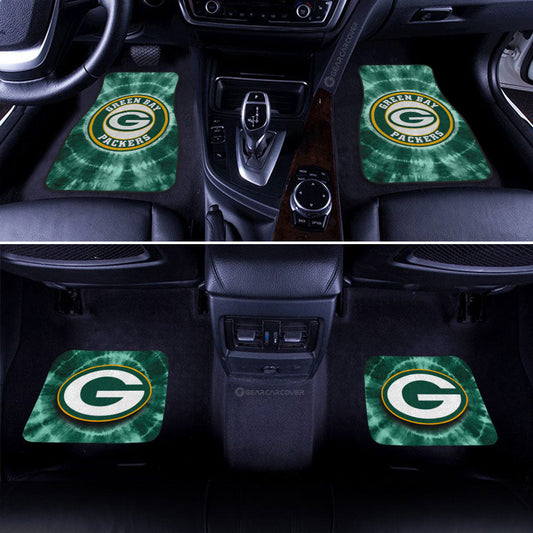 Green Bay Packers Car Floor Mats Custom Tie Dye Car Accessories - Gearcarcover - 2