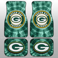 Green Bay Packers Car Floor Mats Custom Tie Dye Car Accessories - Gearcarcover - 1