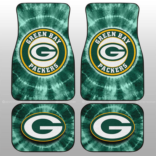 Green Bay Packers Car Floor Mats Custom Tie Dye Car Accessories - Gearcarcover - 1