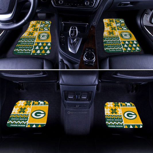 Green Bay Packers Car Floor Mats Custom Ugly Style Car Accessories - Gearcarcover - 2