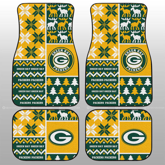 Green Bay Packers Car Floor Mats Custom Ugly Style Car Accessories - Gearcarcover - 1