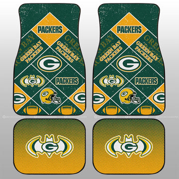 Green Bay Packers Car Floor Mats Sporty Team Collection - Gearcarcover - 1