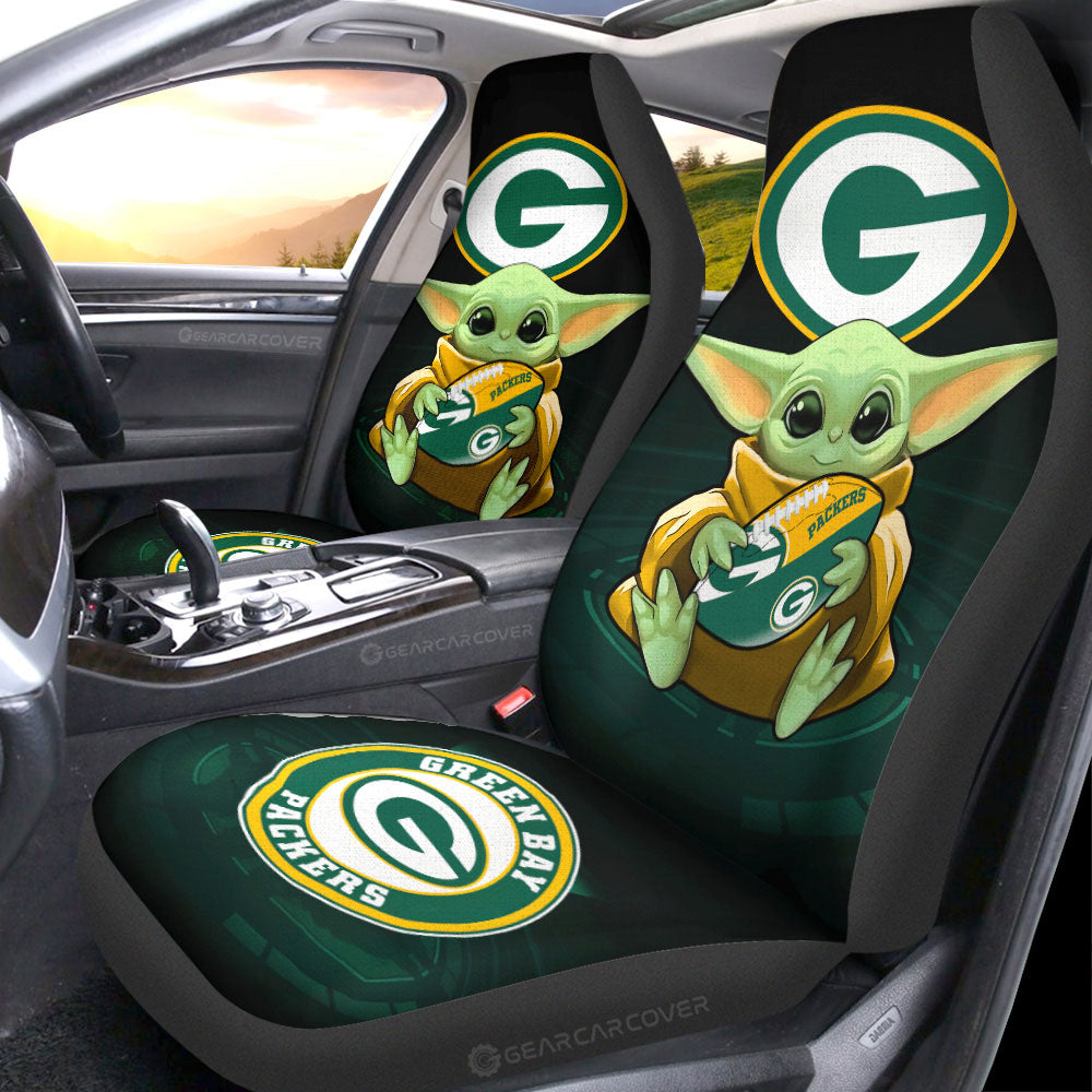 Green Bay Packers Car Seat Covers Baby Yoda Car Accessories For Fan - Gearcarcover - 1