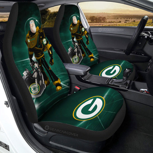 Green Bay Packers Car Seat Covers Buzz Lightyear Car Accessories For Fan - Gearcarcover - 2
