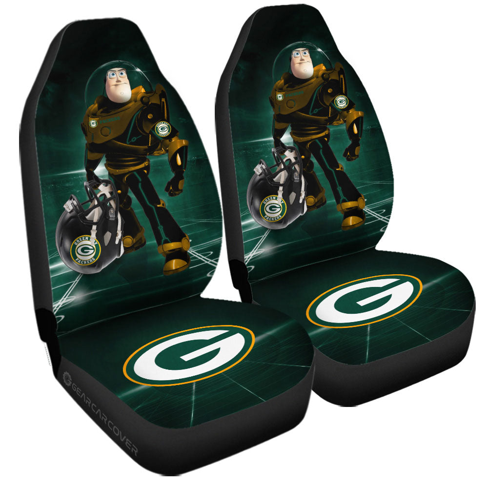 Green Bay Packers Car Seat Covers Buzz Lightyear Car Accessories For Fan - Gearcarcover - 3