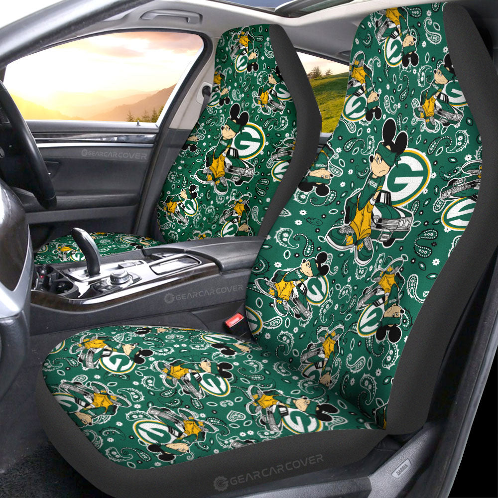 Green Bay Packers Car Seat Covers Cartoon Theme Collection - Gearcarcover - 1