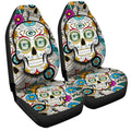 Green Bay Packers Car Seat Covers Custom Sugar Skull Car Accessories - Gearcarcover - 3