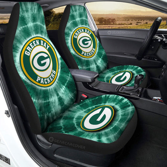 Green Bay Packers Car Seat Covers Custom Tie Dye Car Accessories - Gearcarcover - 2