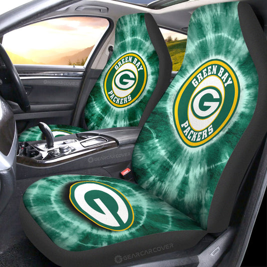 Green Bay Packers Car Seat Covers Custom Tie Dye Car Accessories - Gearcarcover - 1