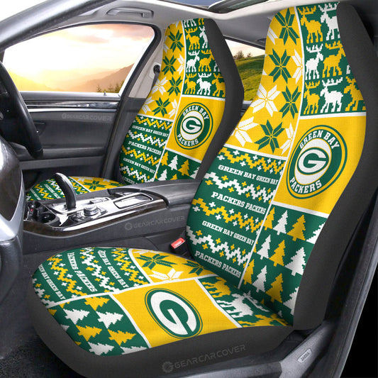 Green Bay Packers Car Seat Covers Custom Ugly Style Car Accessories - Gearcarcover - 1
