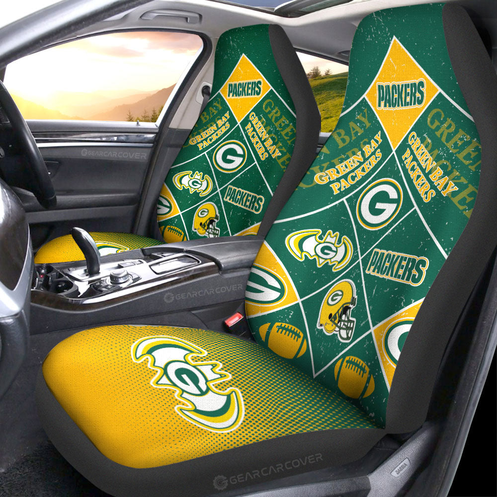 Green Bay Packers Car Seat Covers Sporty Team Collection - Gearcarcover - 1