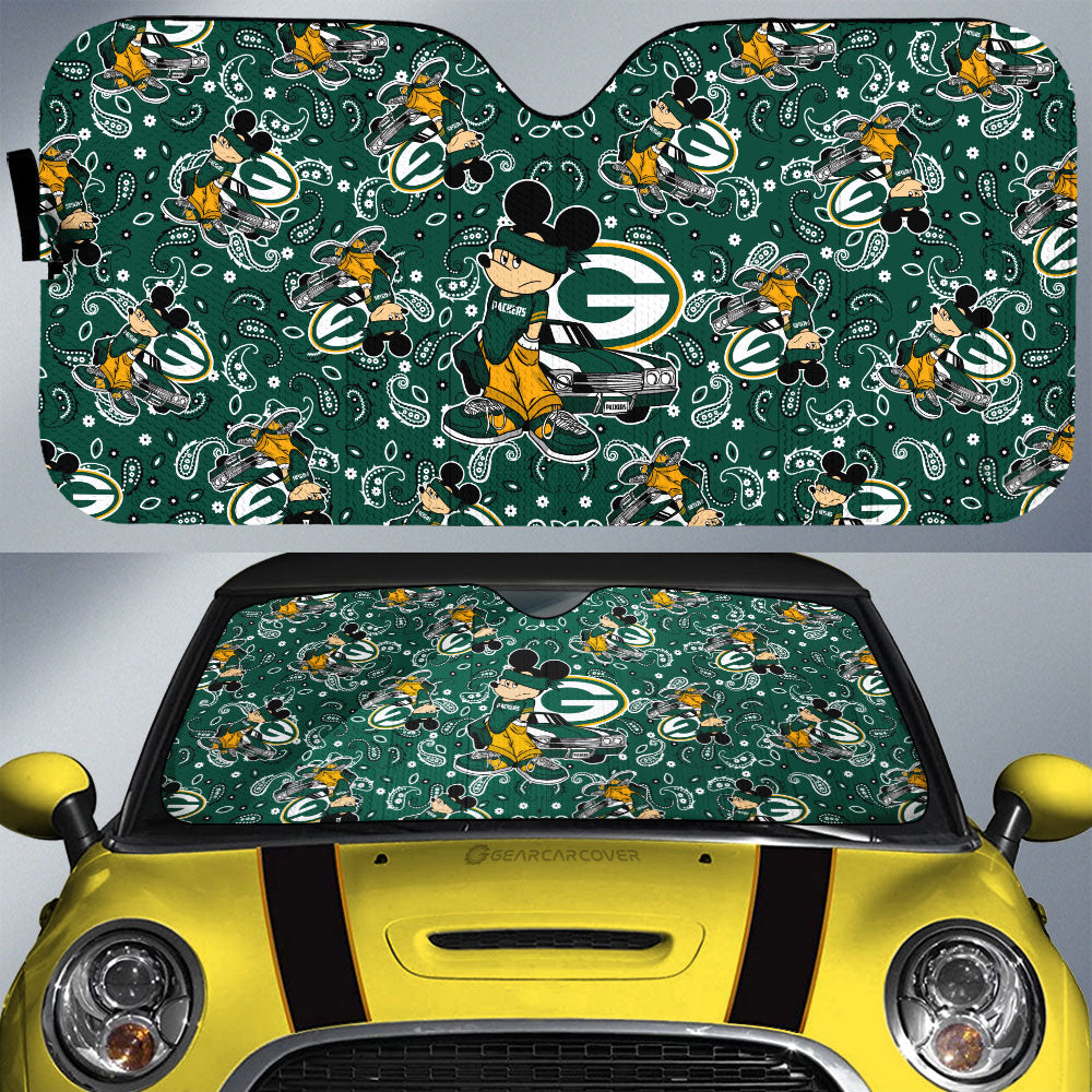 Green Bay Packers Car Sunshade Cartoon Theme Collection - Gearcarcover - 1