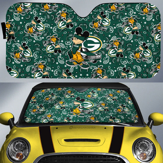 Green Bay Packers Car Sunshade Cartoon Theme Collection - Gearcarcover - 1