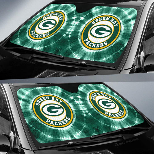 Green Bay Packers Car Sunshade Custom Tie Dye Car Accessories - Gearcarcover - 2