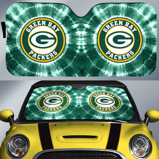 Green Bay Packers Car Sunshade Custom Tie Dye Car Accessories - Gearcarcover - 1